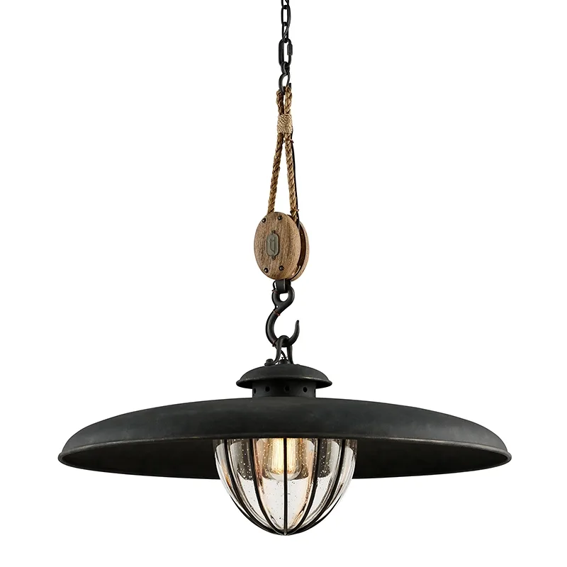 Murphy One Light Pendant in Forged Iron