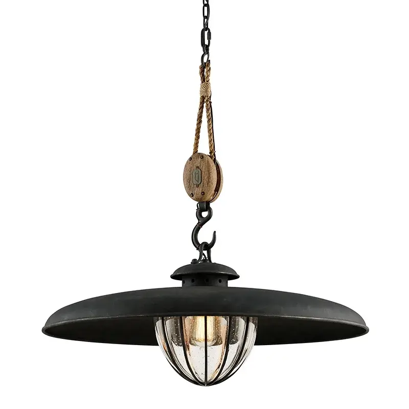 Murphy One Light Pendant in Forged Iron