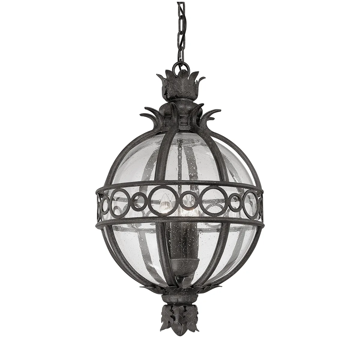 Campanile Three Light Hanging Lantern in French Iron