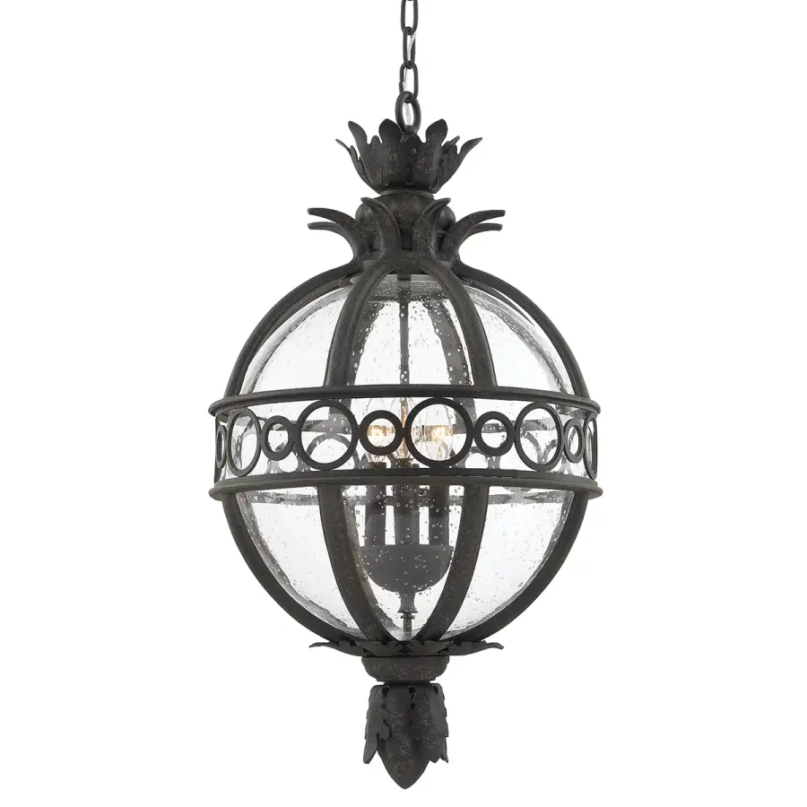 Campanile Four Light Hanging Lantern in French Iron
