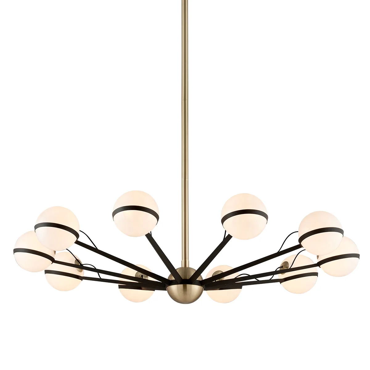 Ace Ten Light Chandelier in Textured Bronze
