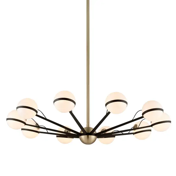 Ace Ten Light Chandelier in Textured Bronze