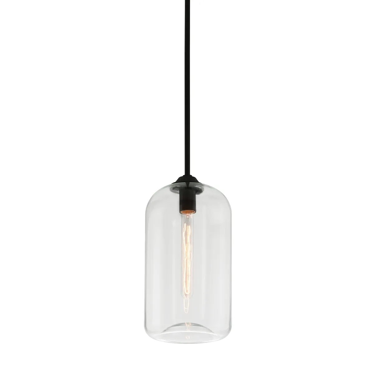 District One Light Pendant in Soft Black