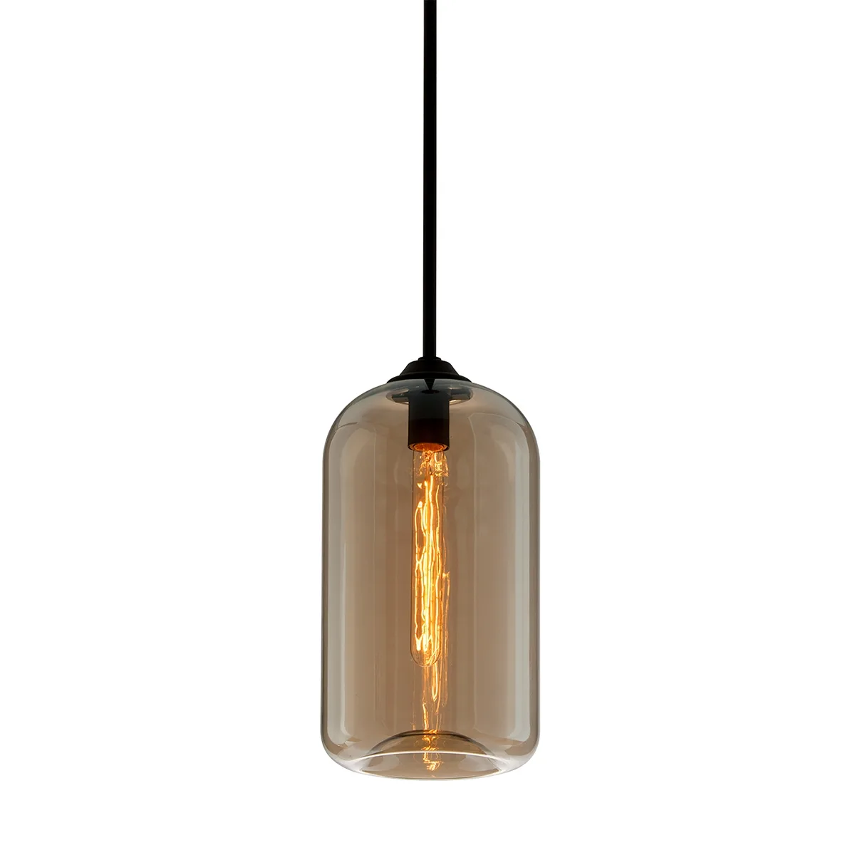 District One Light Pendant in Soft Black
