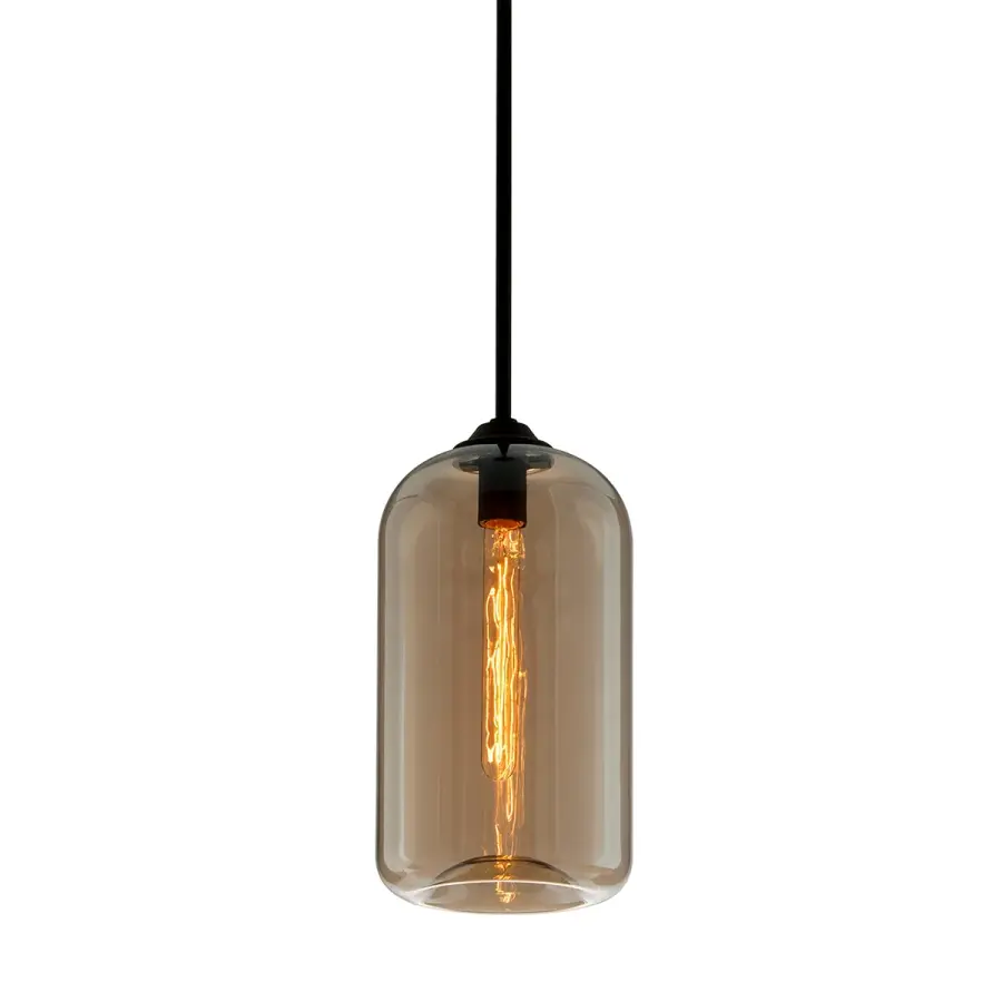 District One Light Pendant in Soft Black