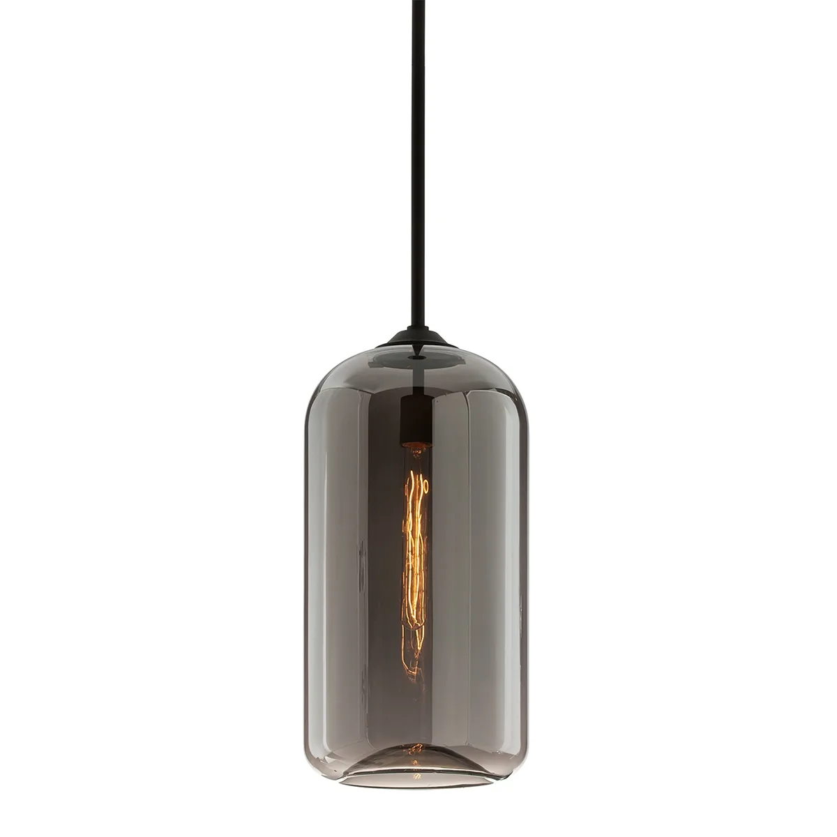 District One Light Pendant in Soft Black