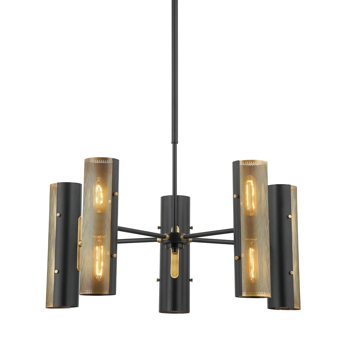 Mikka 10-Light Chandelier in Patina Brass