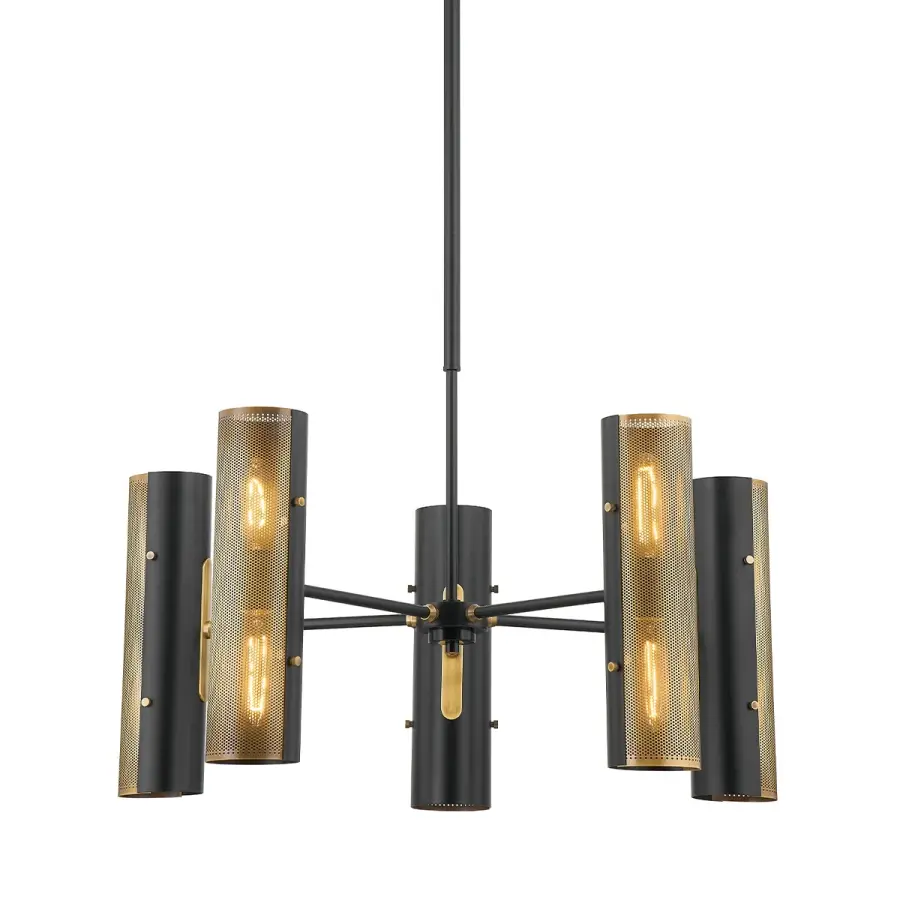 Mikka 10-Light Chandelier in Patina Brass
