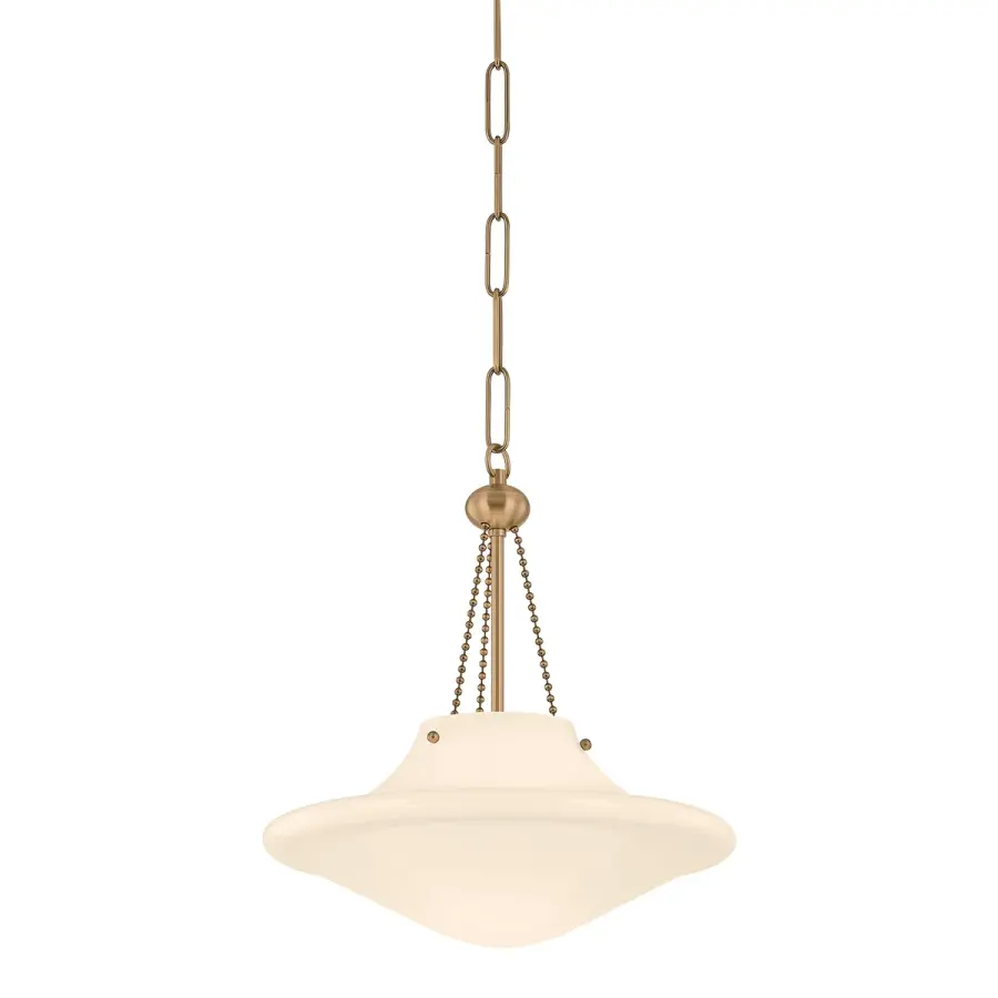 Era One Light Pendant in Patina Brass