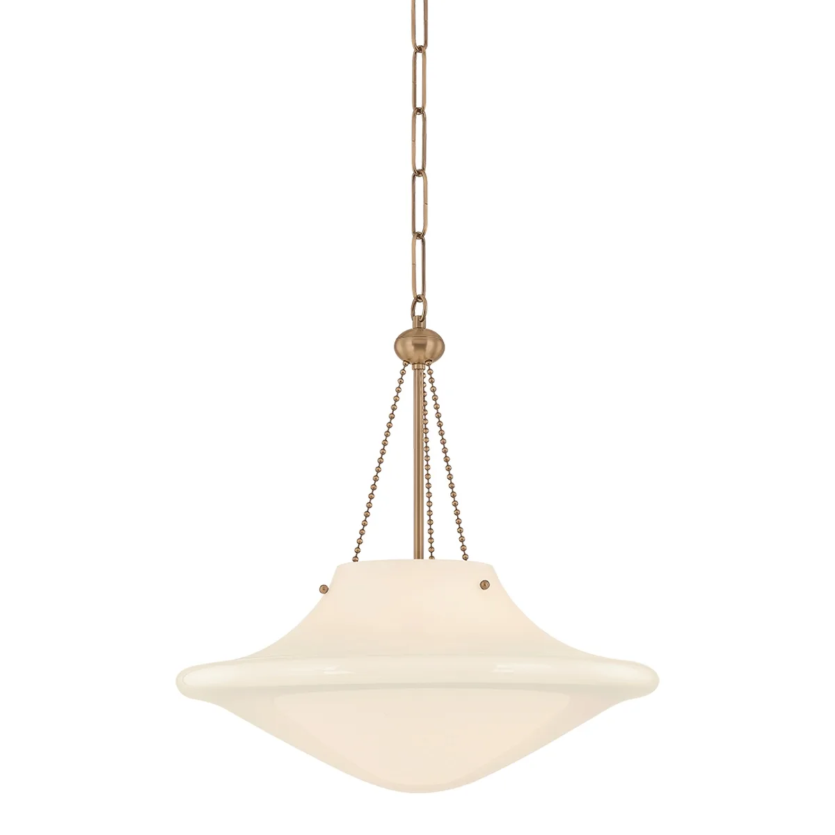 Era One Light Pendant in Patina Brass