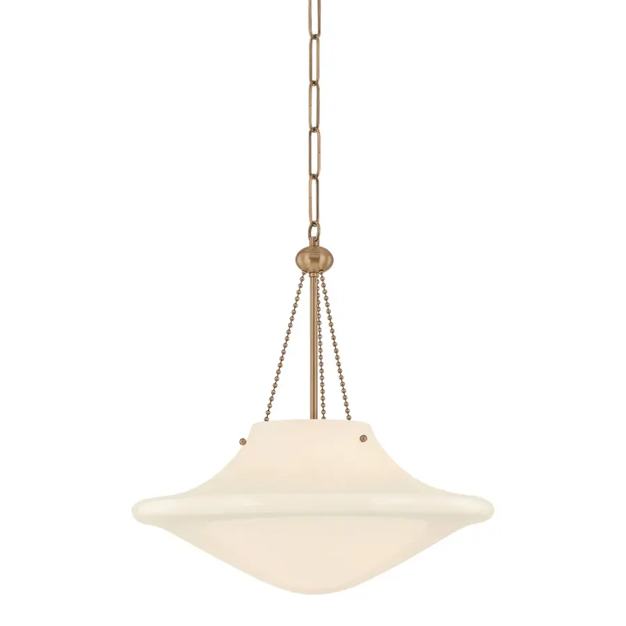 Era One Light Pendant in Patina Brass