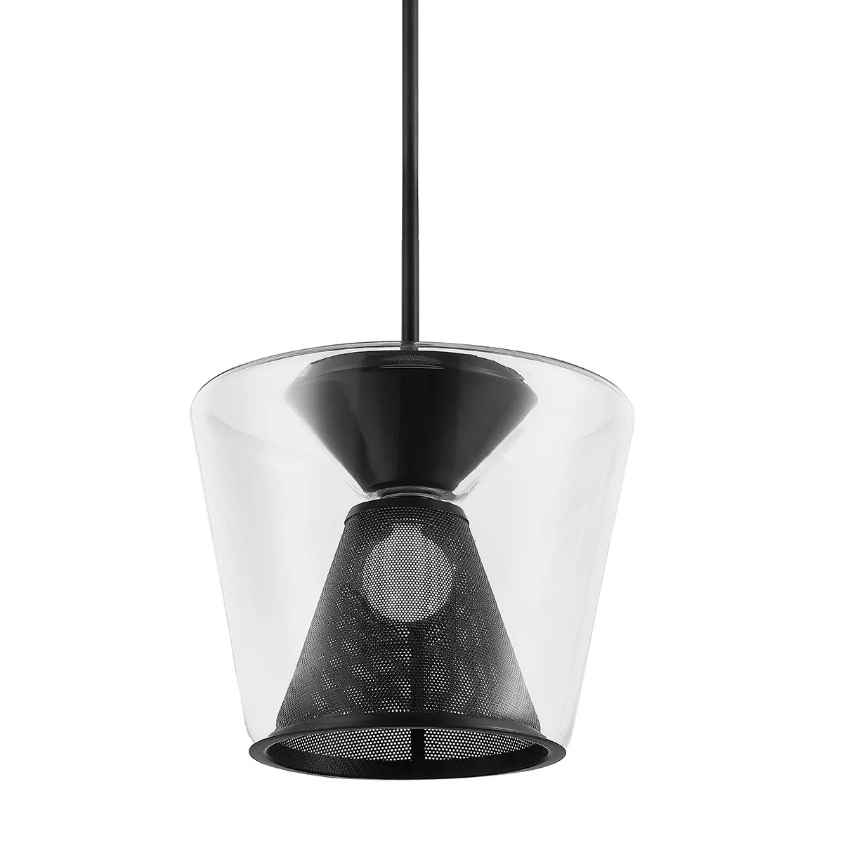 Berlin One Light Pendant in Soft Black