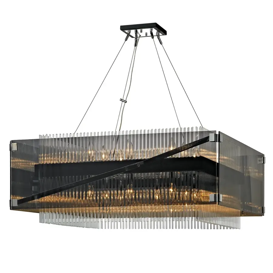 Apollo 16-Light Chandelier in Bronze