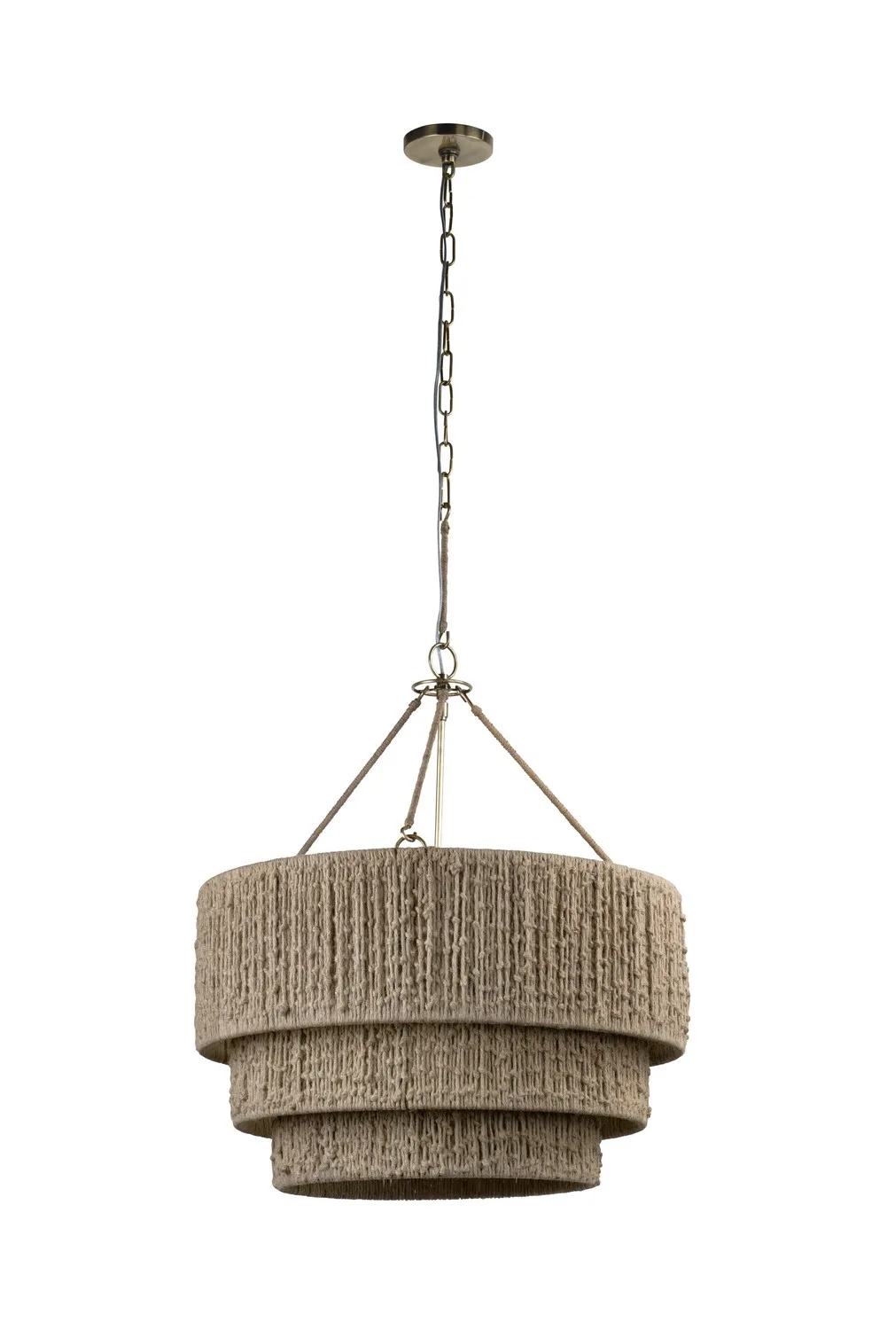 Reza One Light Chandelier in Patina Brass