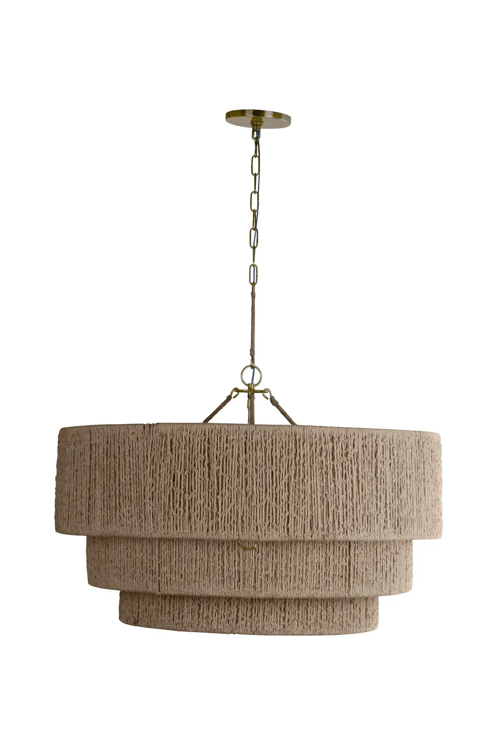 Reza One Light Chandelier in Patina Brass