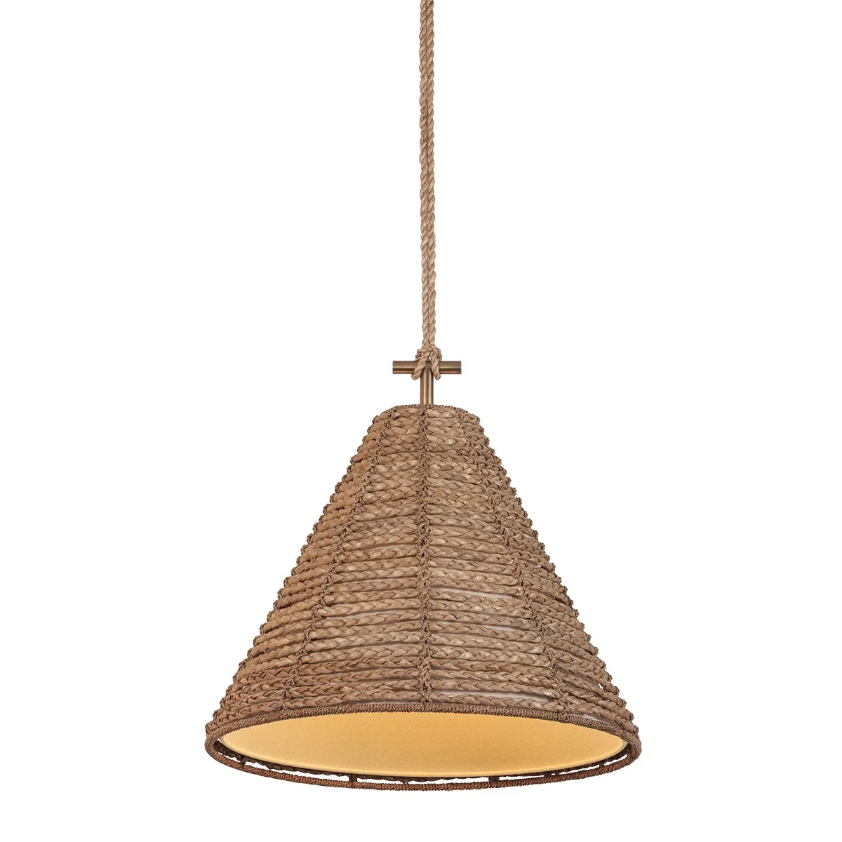 Redwood One Light Pendant in Patina Brass