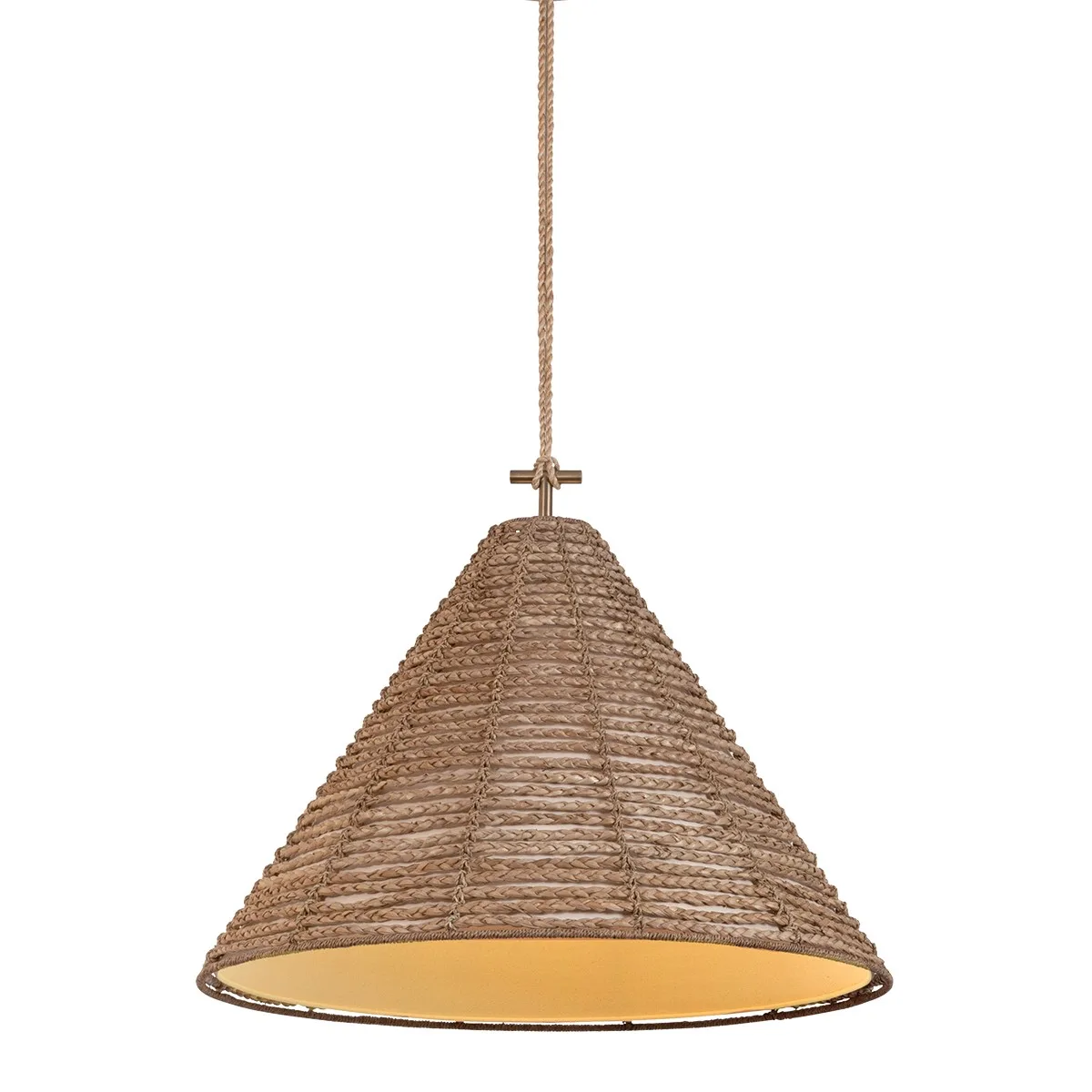 Redwood One Light Pendant in Patina Brass