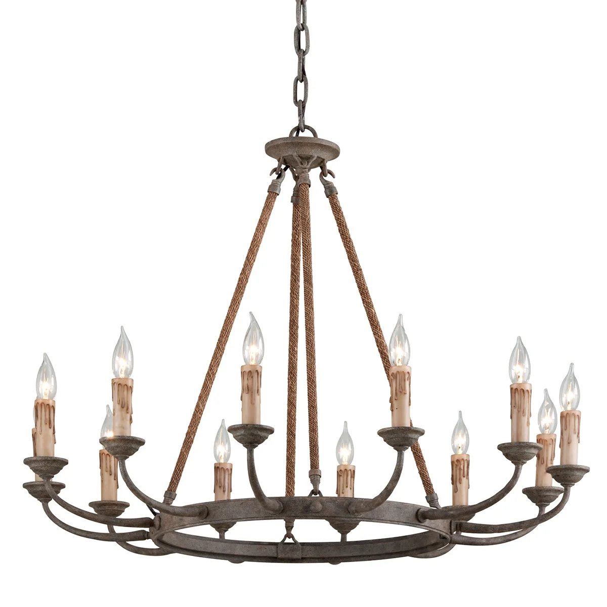 Cyrano 12-Light Chandelier in Earthen Bronze