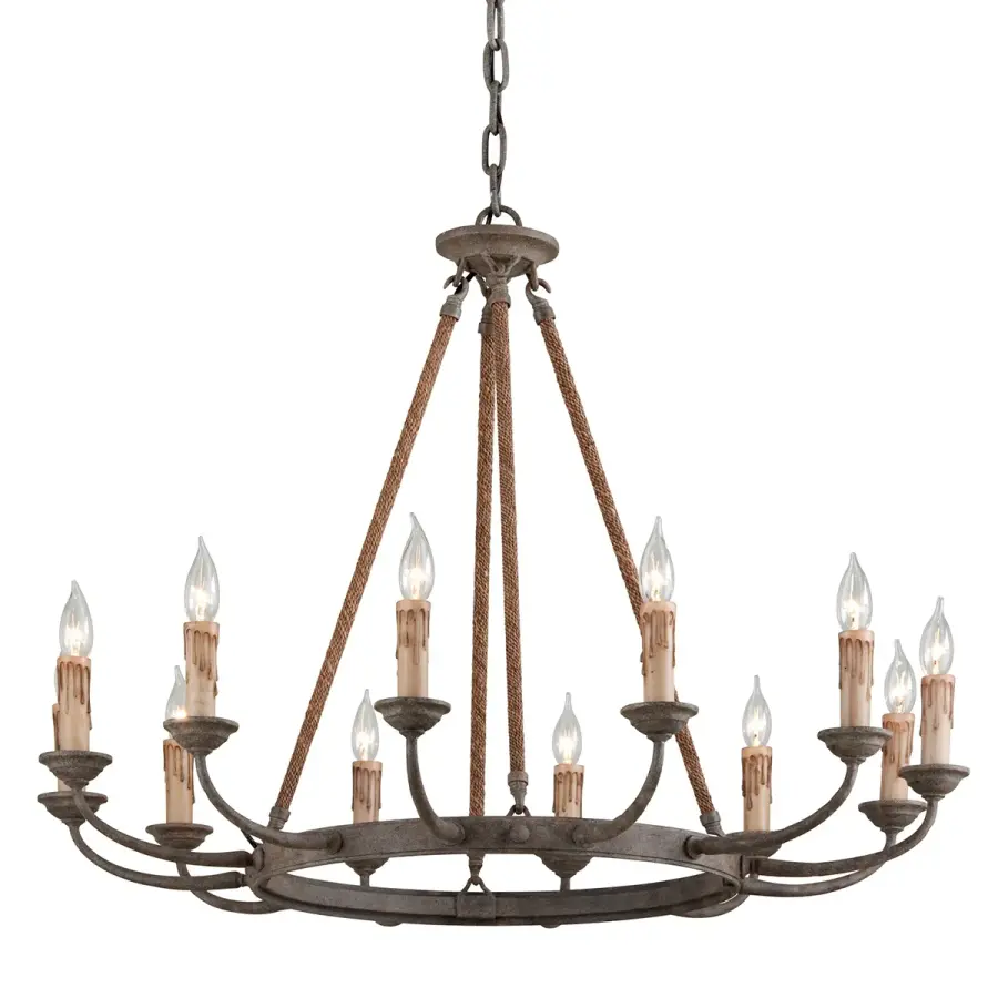 Cyrano 12-Light Chandelier in Earthen Bronze