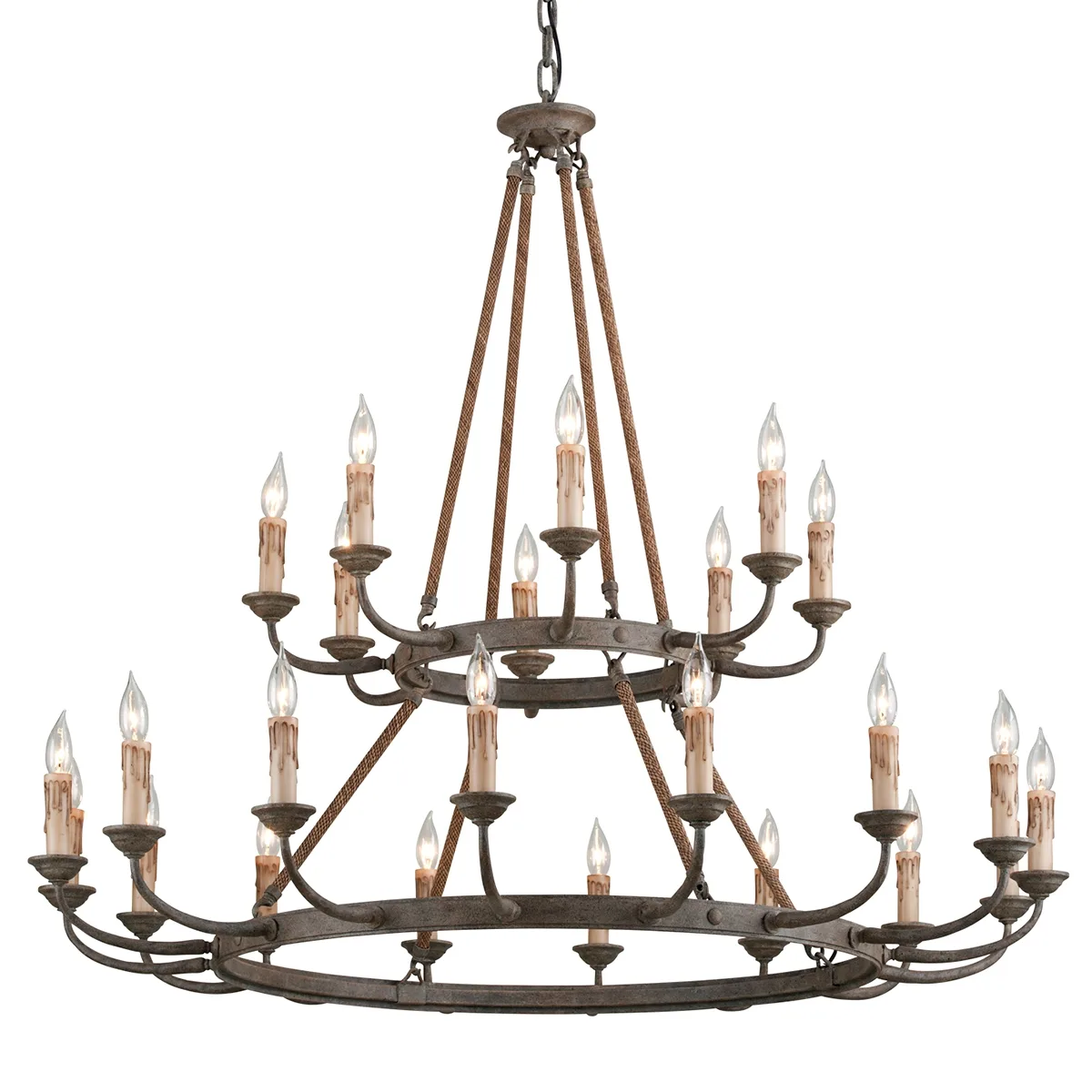 Cyrano 24-Light Chandelier in Earthen Bronze