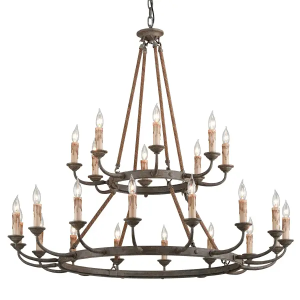 Cyrano 24-Light Chandelier in Earthen Bronze