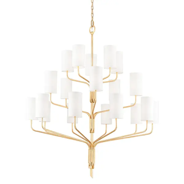 Juniper 20-Light Chandelier in Gold Leaf