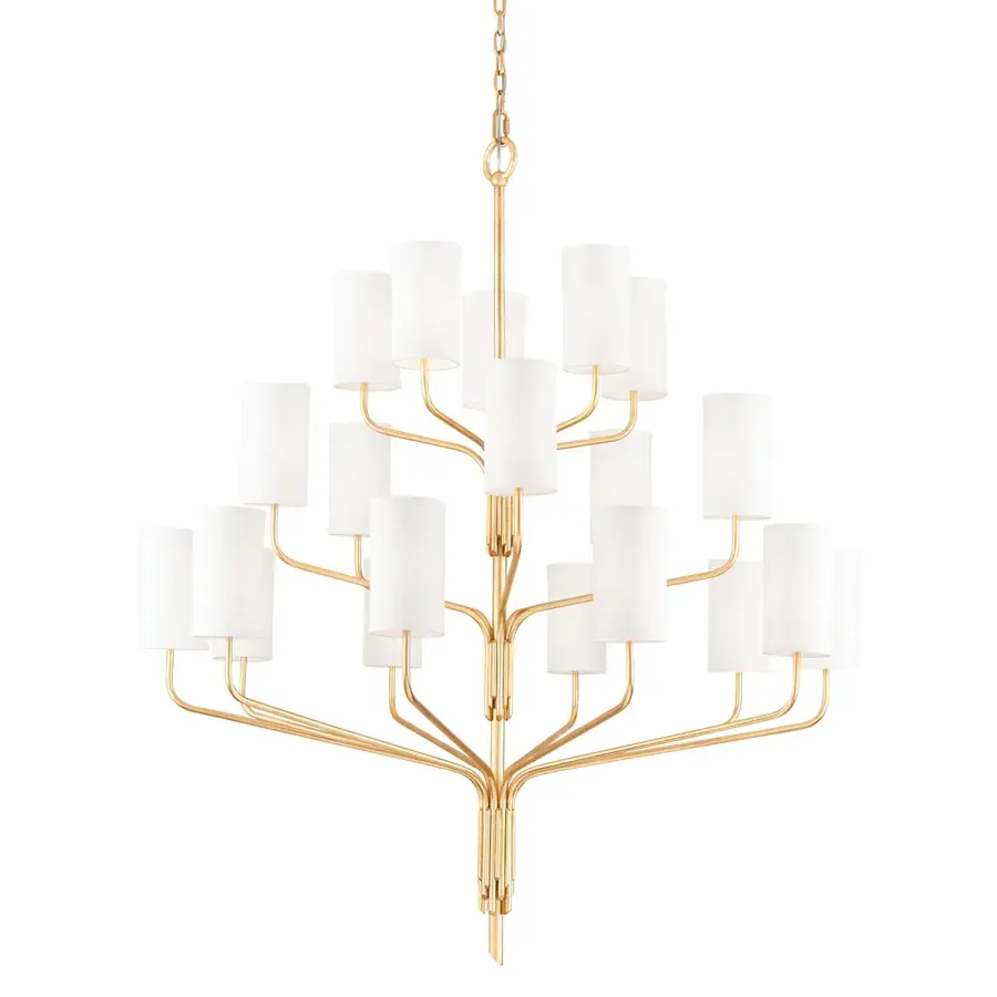 Juniper 20-Light Chandelier in Gold Leaf