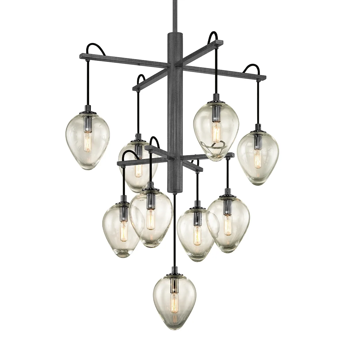 Brixton Nine Light Chandelier in Graphite