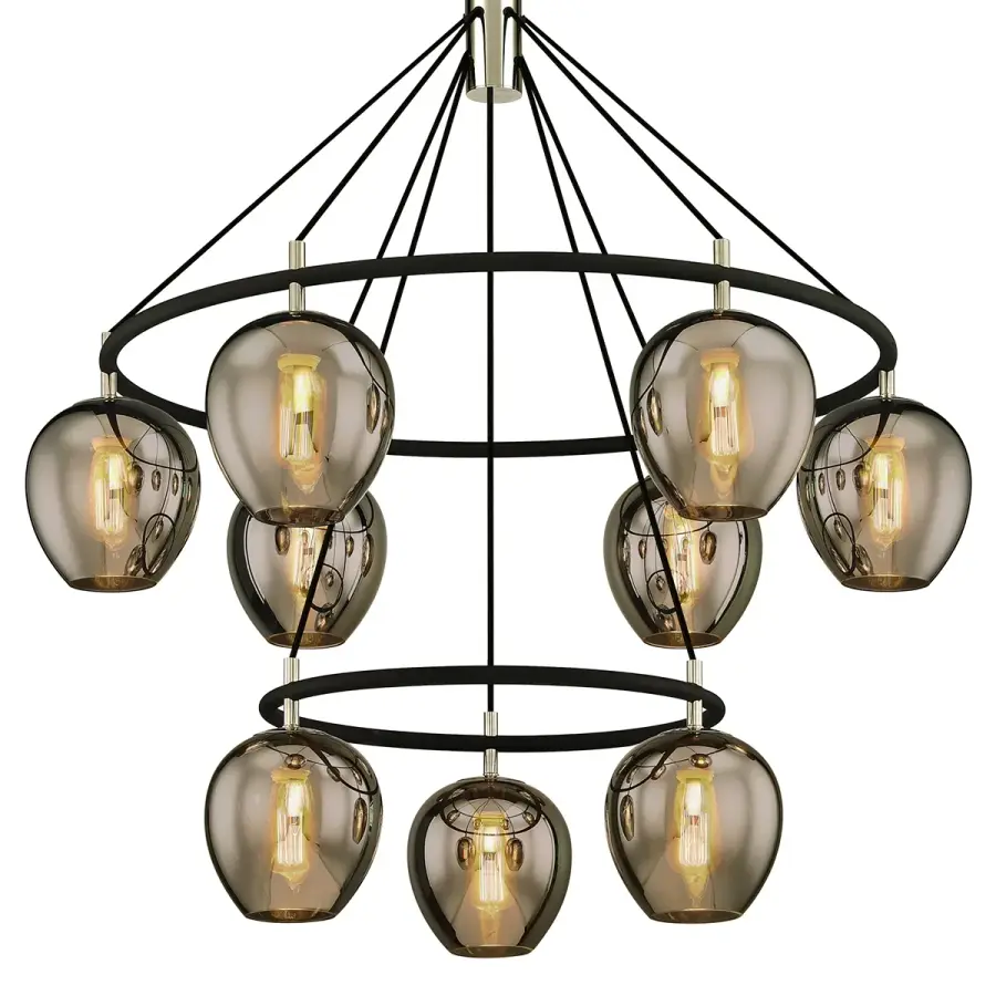Iliad 9-Light Chandelier in Textured Black