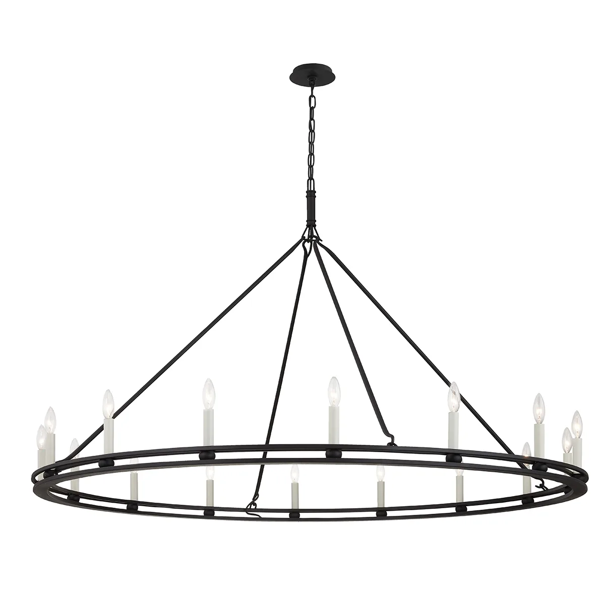 Sutton 16-Light Chandelier in Textured Black