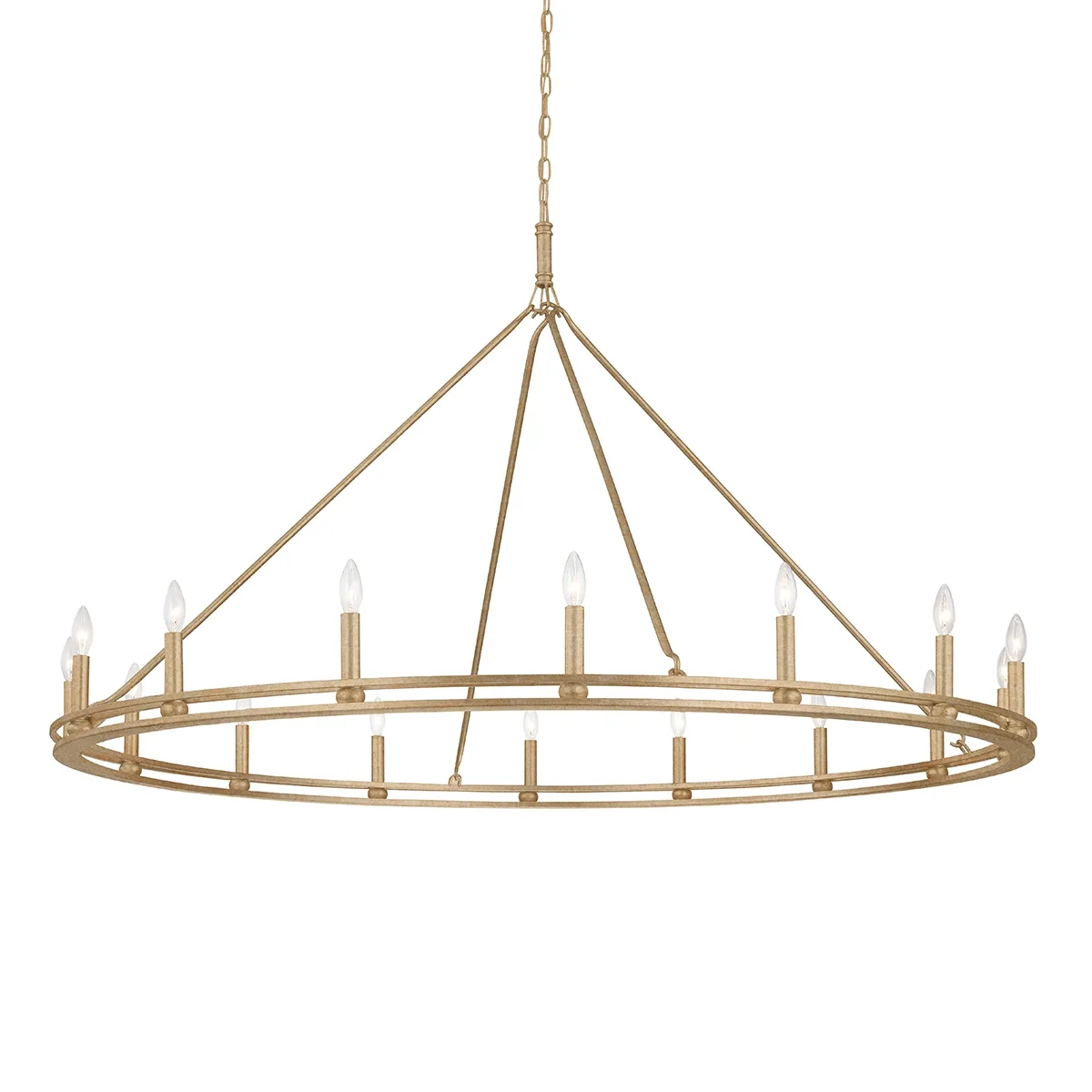 Sutton 16-Light Chandelier in Champagne Silver Leaf