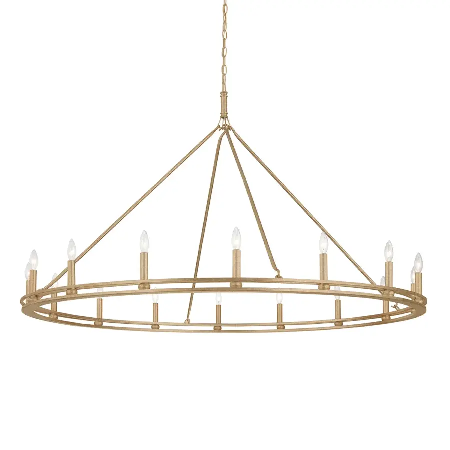 Sutton 16-Light Chandelier in Champagne Silver Leaf