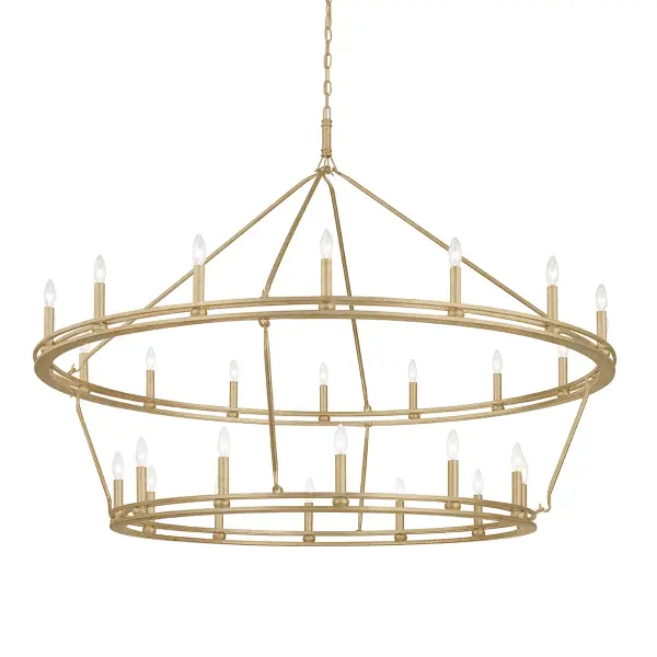 Sutton 28-Light Grand Chandelier in Champagne Leaf