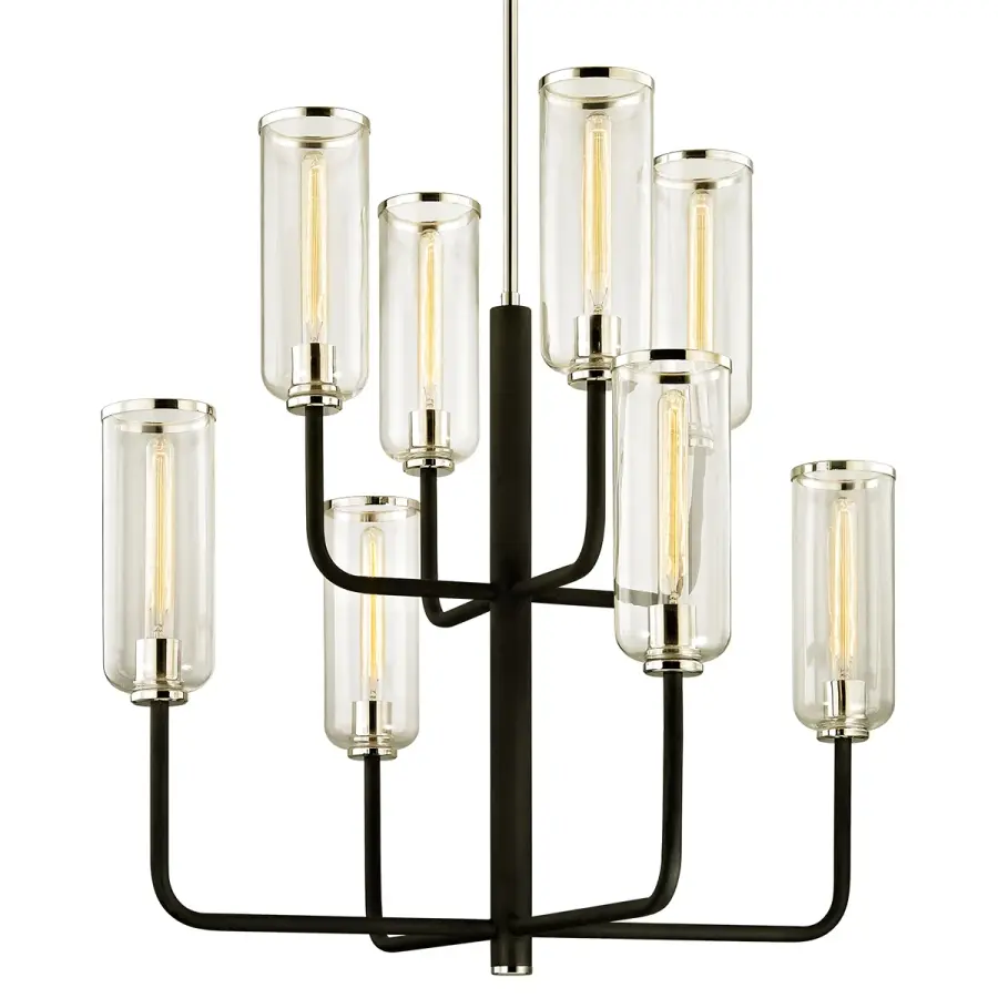 Aeon 8-Light Chandelier in Textured Black