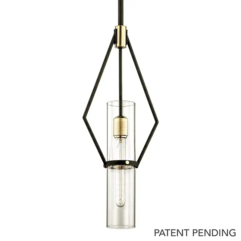 Raef One Light Pendant in Textured Bronze