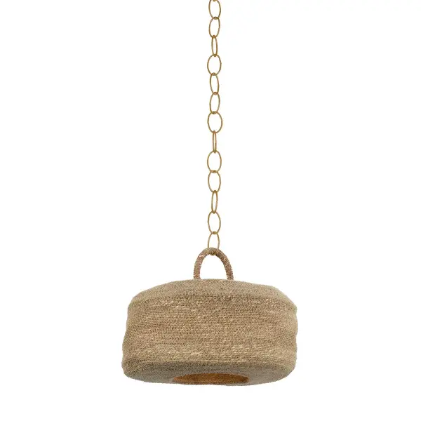The Ferrando pendant brings natural texture and warmth through its handwoven seagrass shade. The oversized loop detail and Patina Brass accents add visual interest while the diffused light creates a soft, inviting ambiance perfect for coastal and organic modern interiors.