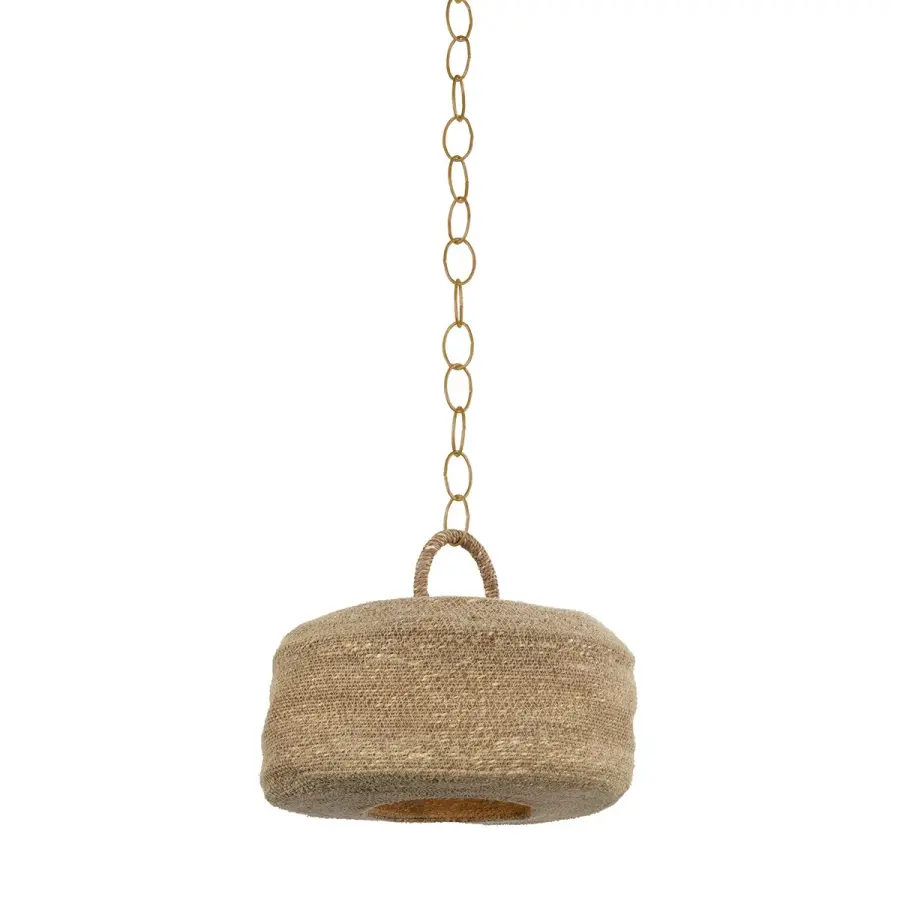 Ferrando One Light Pendant in Patina Brass