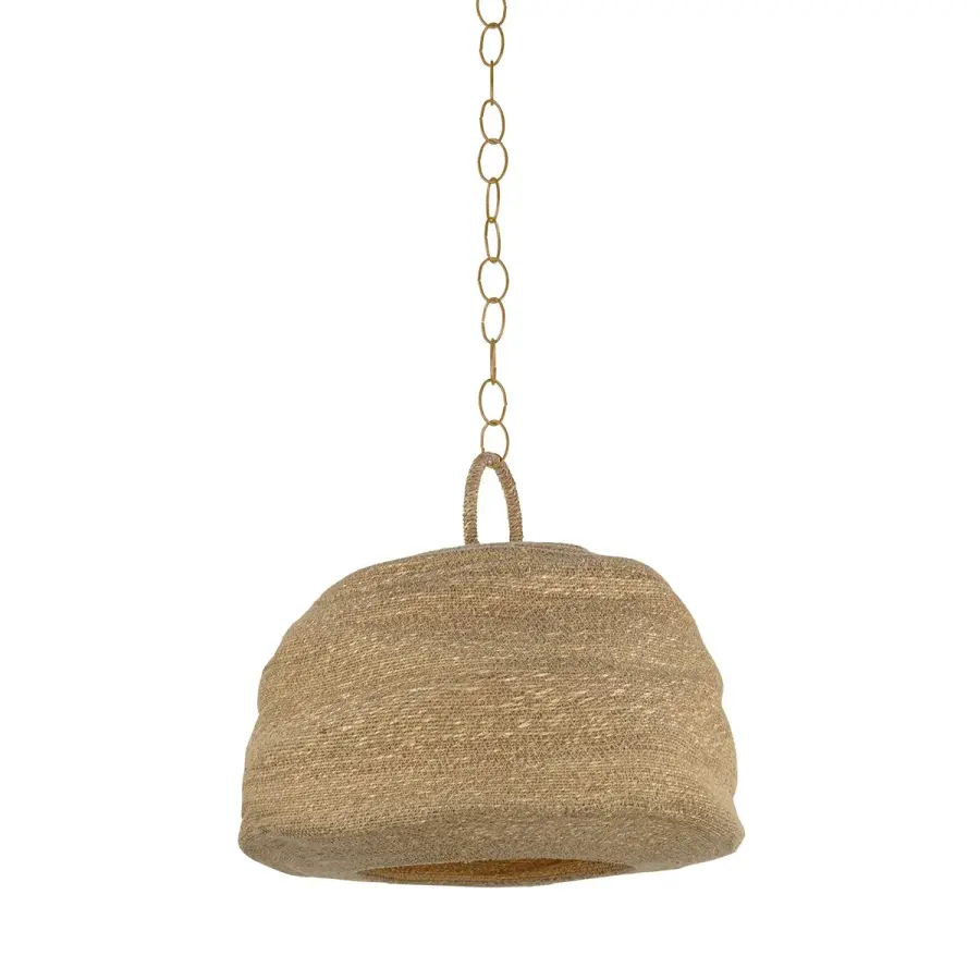 Ferrando One Light Pendant in Patina Brass