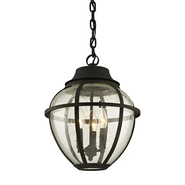 Bunker Hill Three Light Outdoor Pendant in Vintage Bronze
