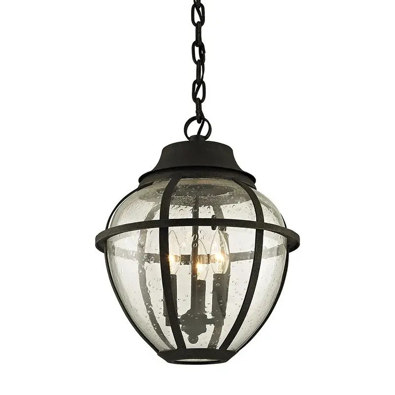 Bunker Hill Three Light Outdoor Pendant in Vintage Bronze