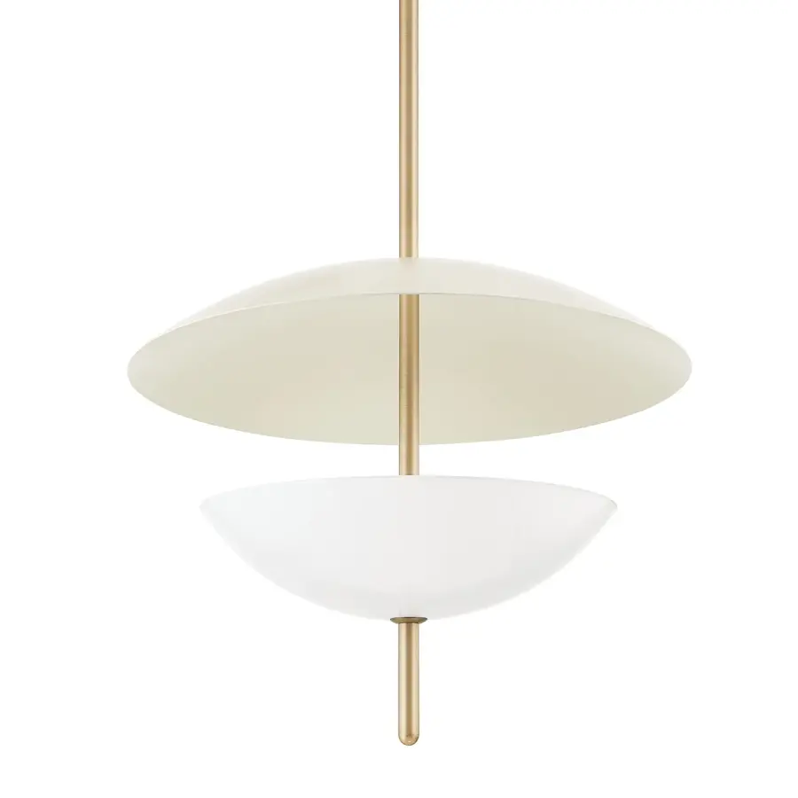Dion Three Light Pendant in Patina Brass