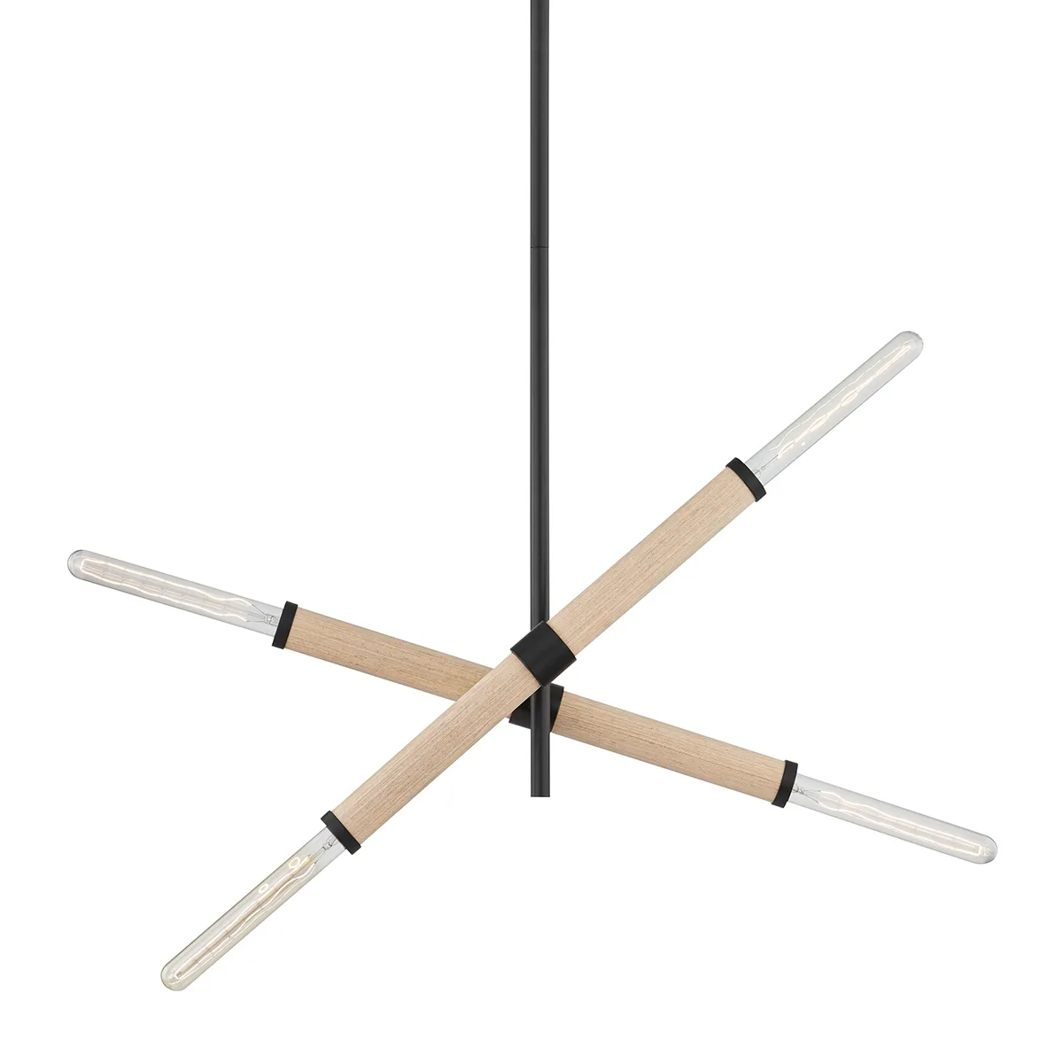 Cruiz Four Light Island Pendant in Soft Black