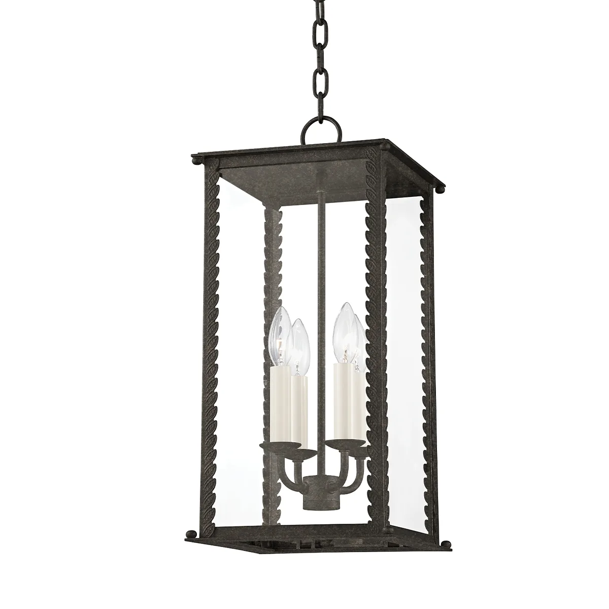 Zuma Four Light Outdoor Lantern in French Iron
