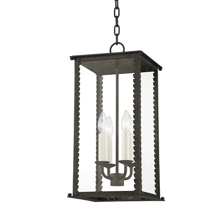 Zuma Four Light Outdoor Lantern in French Iron