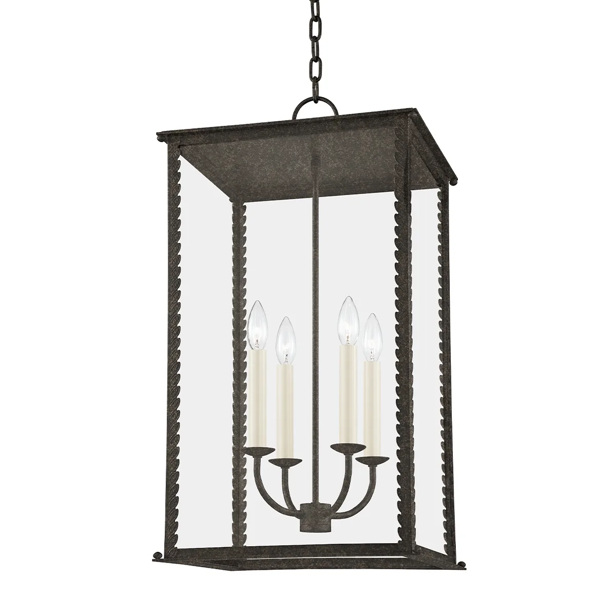 Zuma Four Light Outdoor Lantern in French Iron