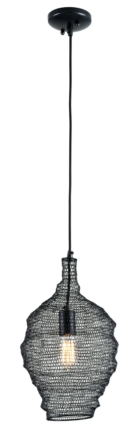 Wabi Sabi One Light Pendant in Black