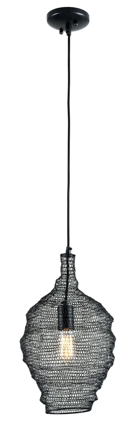 Wabi Sabi One Light Pendant in Black