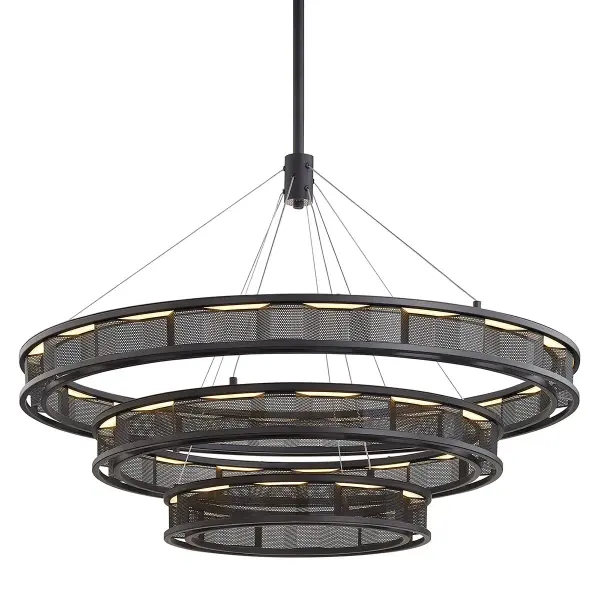 Fuze LED Chandelier in Soft Off Black