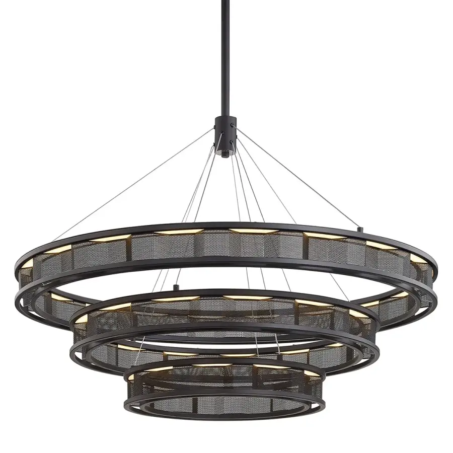 Fuze LED Chandelier in Soft Off Black