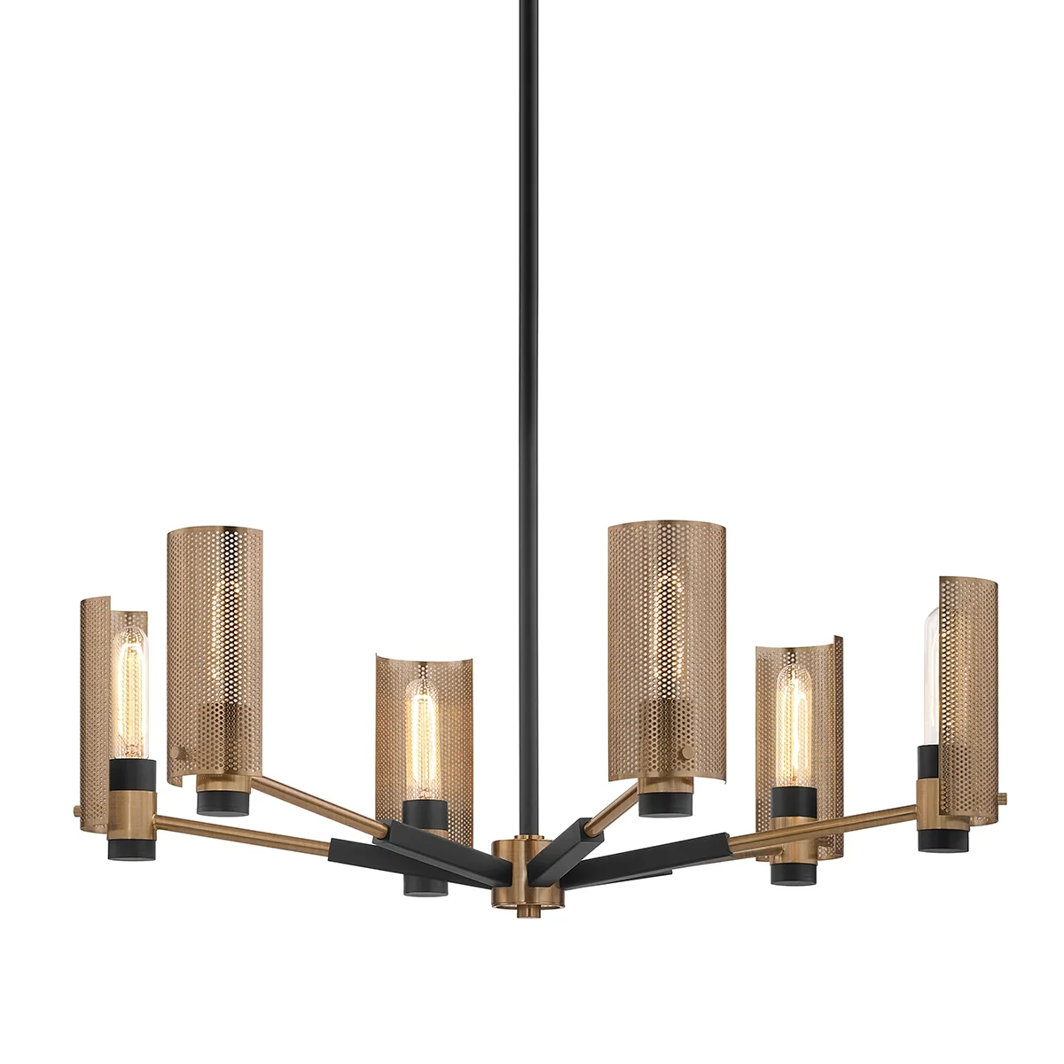 Pilsen 6-Light Chandelier in Soft Off Black